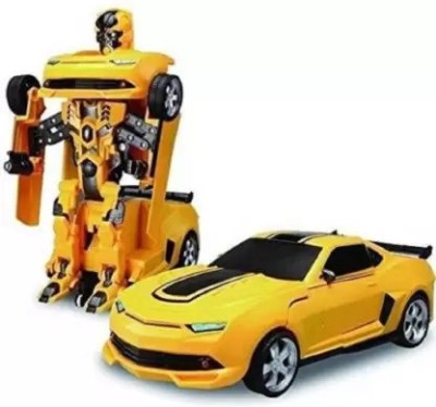 TAZURBA ROBOT DEFORM AUTO FUNCTION SPEED CAR (Yellow)(Yellow)