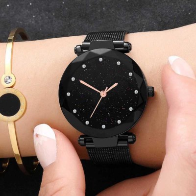 SPORT COLLECTION Black Dial Stainless Still Belt Analouge Watch For Boys And Girls Sports Analog Watch  - For Girls