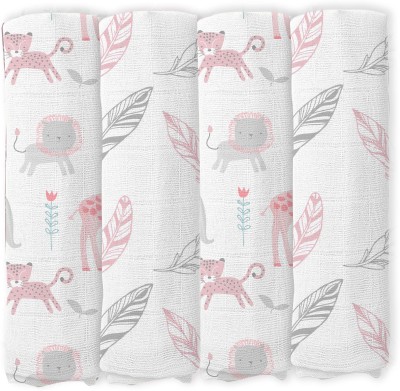 Cotonex Self Design Crib Swaddling Baby Blanket for  AC Room(Cotton, Pink)