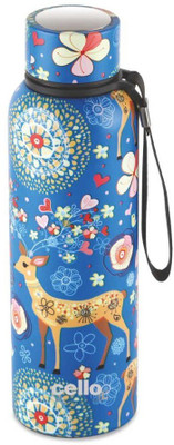 cello 550 ml Steel Flask(Pack of 1, Blue)