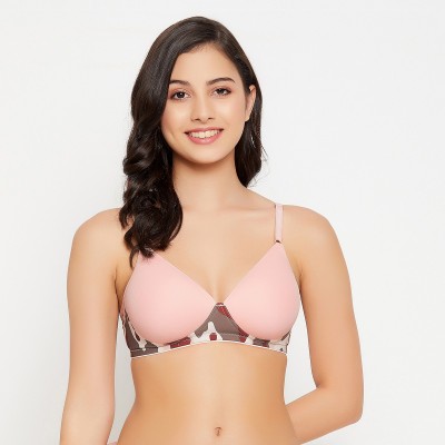 Clovia Women T-Shirt Lightly Padded Bra(Pink)