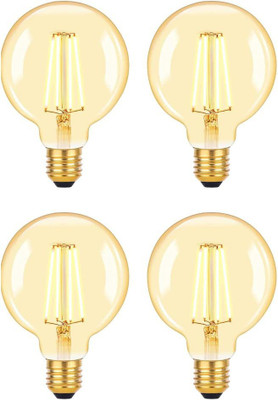 LEDOLUX 6 W Basic Globe E27 LED Bulb(Yellow, Pack of 4)