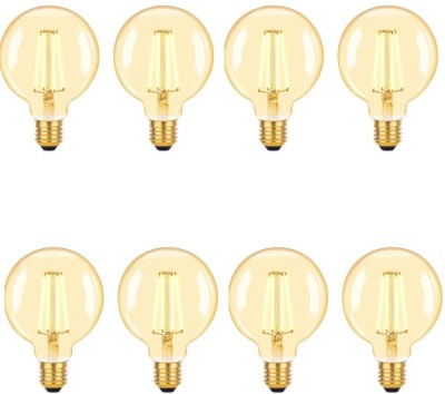 LEDOLUX 6 W Globe E27 LED Bulb(Yellow, Pack of 8)