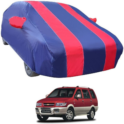 MOCKHE Car Cover For Chevrolet Tavera (With Mirror Pockets)(Red)