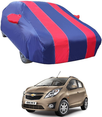 Euro Care Car Cover For Chevrolet Beat (With Mirror Pockets)(Red)