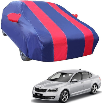 MOCKHE Car Cover For Skoda Octavia (With Mirror Pockets)(Red)