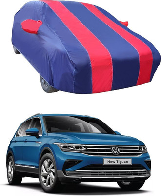 MOCKHE Car Cover For Volkswagen Tiguan (With Mirror Pockets)(Red)