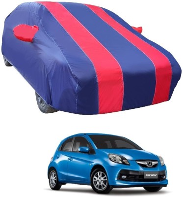 MOCKHE Car Cover For Honda Brio (With Mirror Pockets)(Red)