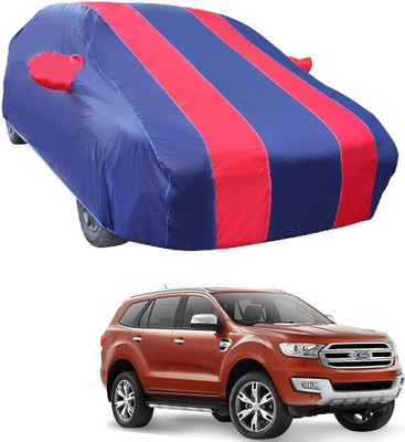 MOCKHE Car Cover For Ford Endeavour (With Mirror Pockets)(Red)
