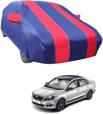MOCKHE Car Cover For Skoda Rapid (With Mirror Pockets)(Red)