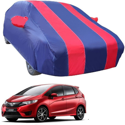 MOCKHE Car Cover For Honda Jazz (With Mirror Pockets)(Red)