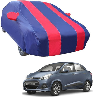 MOCKHE Car Cover For Hyundai Xcent (With Mirror Pockets)(Red)