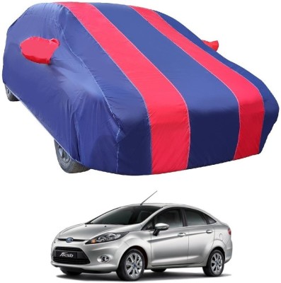 MOCKHE Car Cover For Ford Fiesta (With Mirror Pockets)(Red)