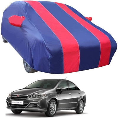 MOCKHE Car Cover For Fiat Linea (With Mirror Pockets)(Red)