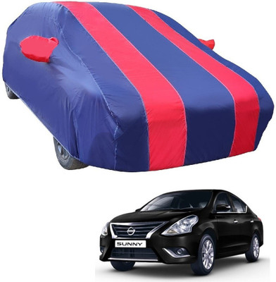MOCKHE Car Cover For Nissan Sunny (With Mirror Pockets)(Red)