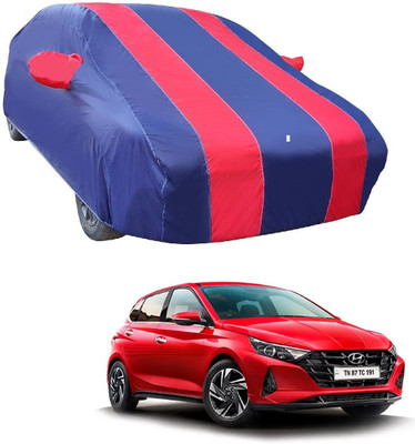 MOCKHE Car Cover For Hyundai i20 (With Mirror Pockets)(Red)