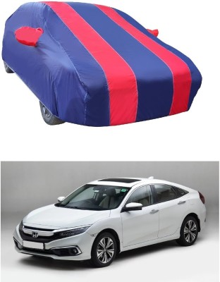 Euro Care Car Cover For Honda Civic (With Mirror Pockets)(Red)