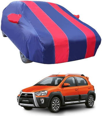 MOCKHE Car Cover For Toyota Etios Cross (With Mirror Pockets)(Red)