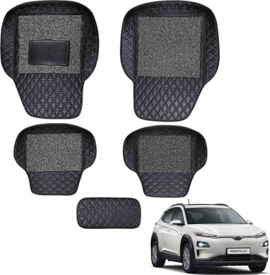 Footsace EVA, PVC, Sponge, Silicone 7D Mat For  Hyundai Kona Electric(Black)