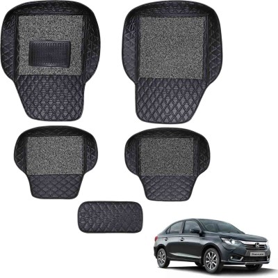 Footsace EVA, PVC, Sponge, Silicone 7D Mat For  Honda Amaze(Black)