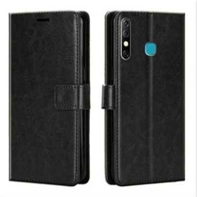 kentop Flip Cover for Infinix Hot 8(Black, Shock Proof, Pack of: 1)