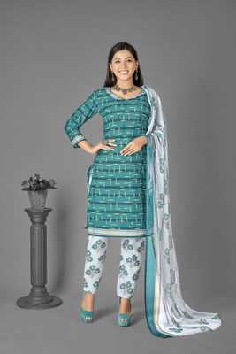 Kashvi Crepe Printed Kurta & Churidar Material