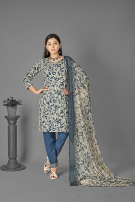 ANAND Crepe Floral Print Salwar Suit Material