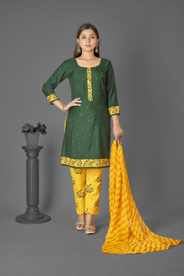 ANAND Crepe Floral Print Salwar Suit Material