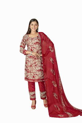 ANAND Crepe Floral Print Salwar Suit Material