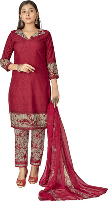 ANAND Crepe Floral Print Salwar Suit Material