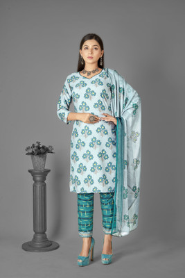 Kashvi Crepe Printed Kurta & Churidar Material