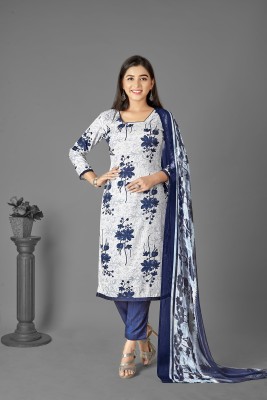 Anand Crepe Floral Print Salwar Suit Material