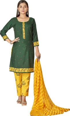 ANAND Crepe Floral Print Salwar Suit Material