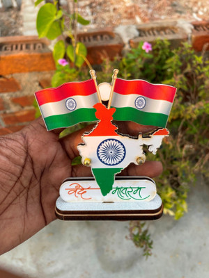 WOLCH indian flag Double Sided Wind Car Dashboard Flag(Nylon)