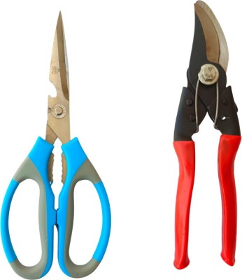 farmgokart |Combo Set of 2 Pcs | Pruner Shear cutter and Garden Scissor | Garden Tool Kit(2 Tools)