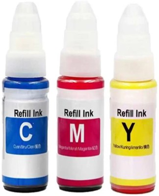 ZOKIO Refill Ink GI790 Compatible for G1000 G1010 G2000 G2002 G2010 G2012 G3000 G4000 Tri-Color Ink Bottle