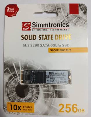 Simmtronics M.2 2280 SATA 6GB/S SSD 256 GB Laptop Internal Solid State Drive (SSD) (M.2 256GB SSD(S950P))
