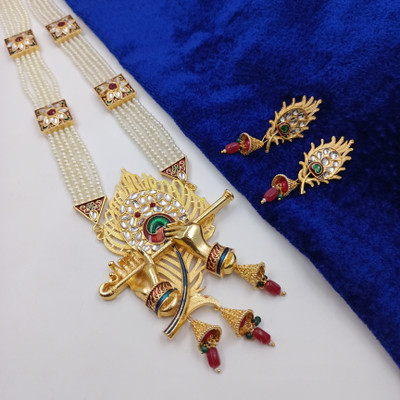 ZR JEWELS Alloy Gold-plated Multicolor Jewellery Set(Pack of 1)
