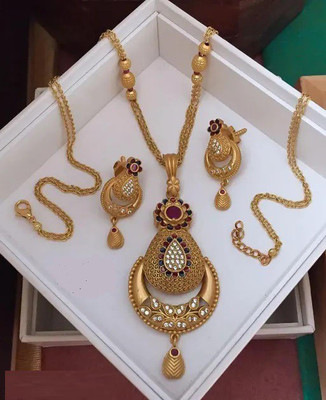 TSF Jewellery Alloy Gold-plated Multicolor Jewellery Set(Pack of 1)