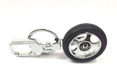 JAINSON MARTIN Rotating Tyre Keybuckle With Car Logo (Honda) Key Chain