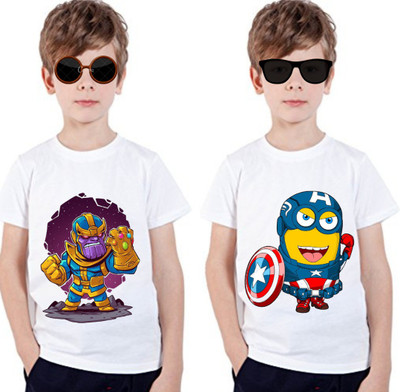 ASHOKA FASHION Boys Superhero Polyester Regular T Shirt(White, Pack of 2)