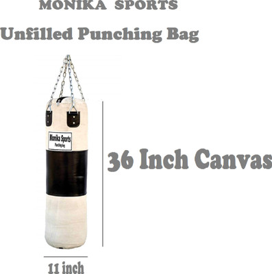 Monika Sports Unfilled 3 Feet Strong Heavy Canvas /Punching Bag Hanging Bag(36, 36 inch)