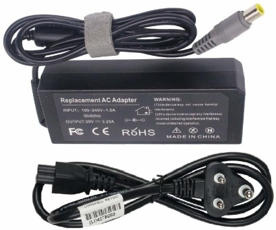 Laplogix IBM THINKPAD T420 T420S T430 20V 3.25A 65 W Adapter(Power Cord Included)