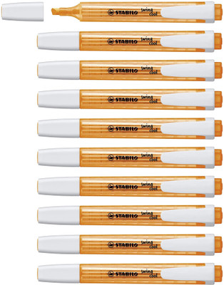 Stabilo Highlighter - Swing Cool - Orange(Set of 10, Orange)