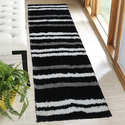 Geeta Enterprise Polyester Door Mat(Black, Extra Large)