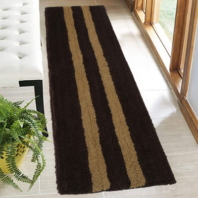 KALYAN GLOBAL Polyester Floor Mat(Chocolate, Extra Large)