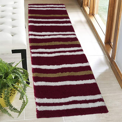 KALYAN GLOBAL Polyester Door Mat(Maroon, Extra Large)