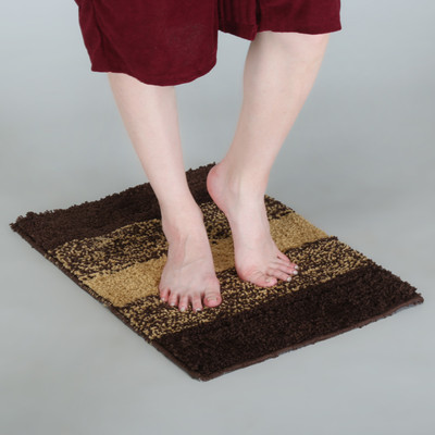 KALYAN GLOBAL Polyester Floor Mat(Chocolate, Large)