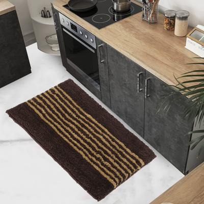 KALYAN GLOBAL Polyester Floor Mat(Chocolate, Large)