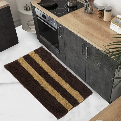 Geeta Enterprise Polyester Door Mat(Chocolate, Small)